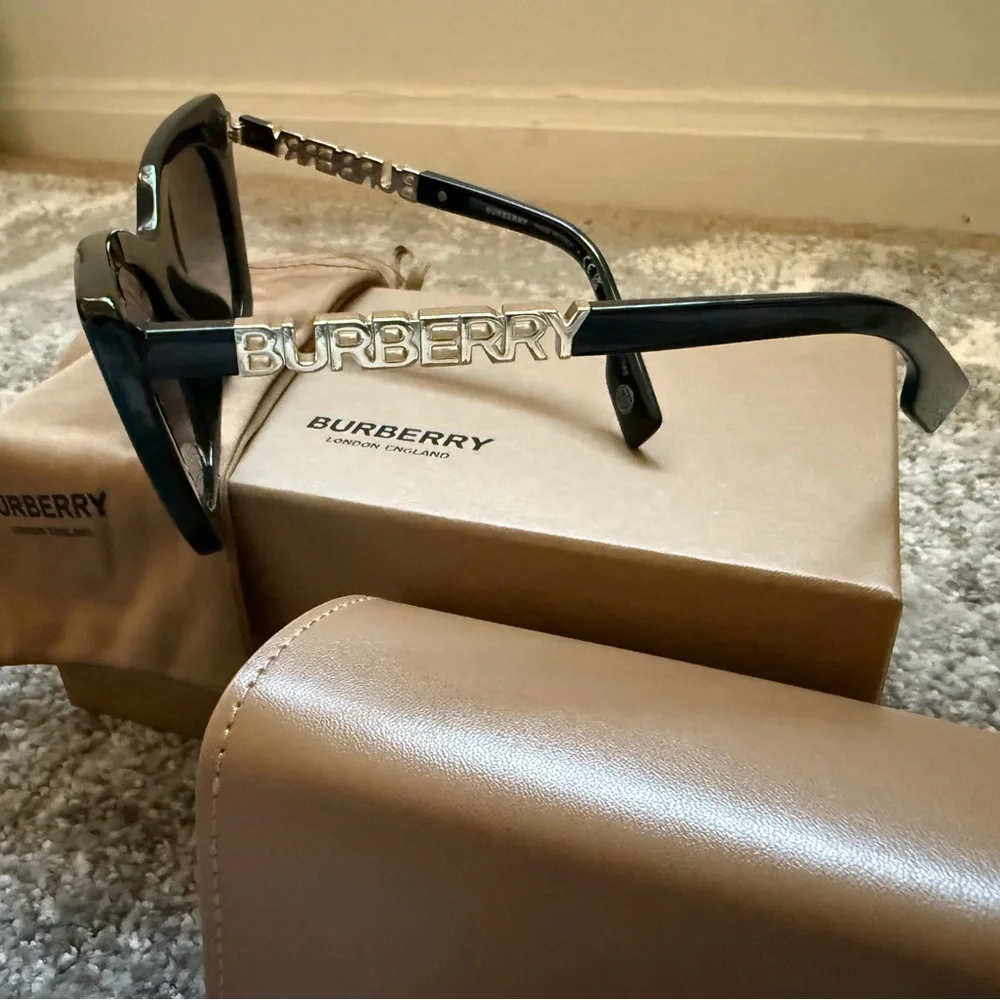 Burberry Black Cat-Eye Sunglasses - Picture 3 of 5